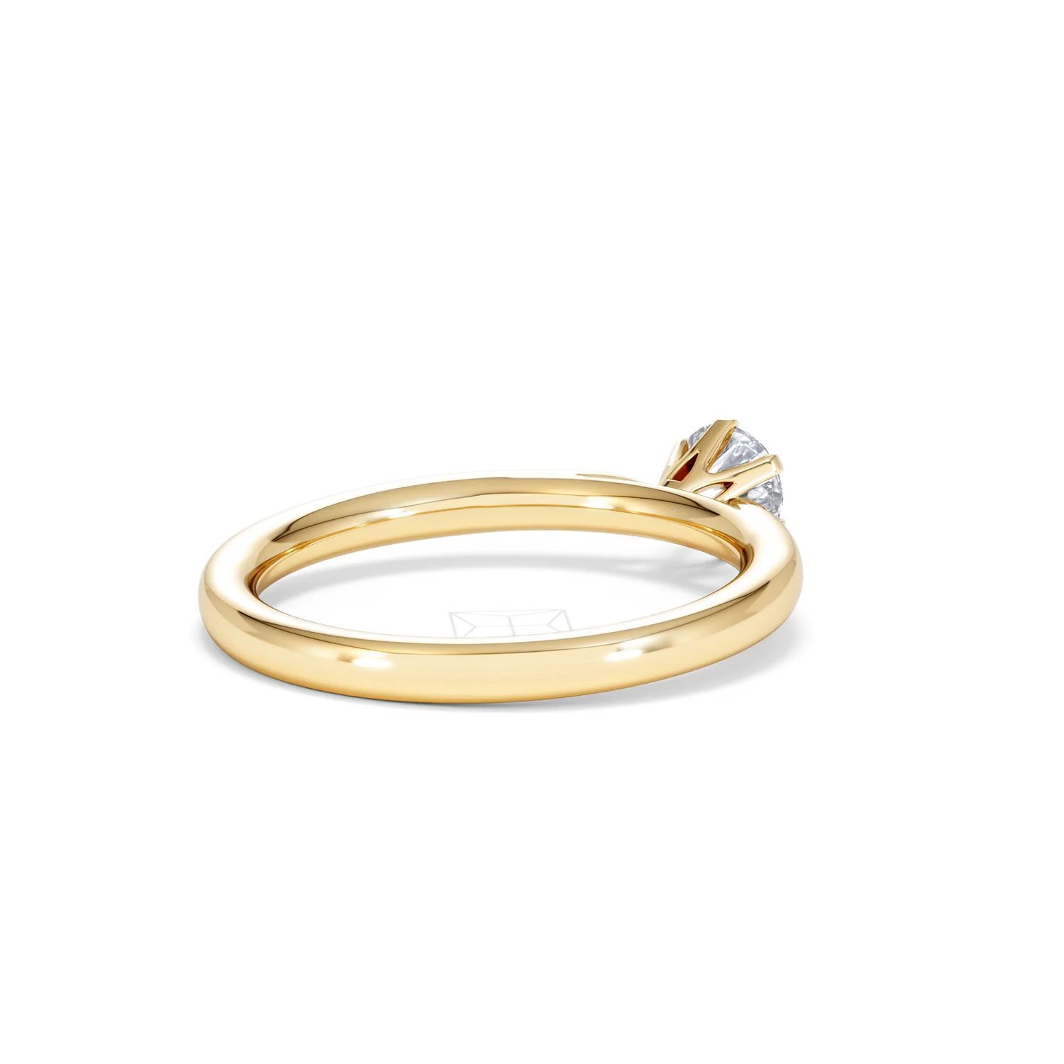 Certified 0.50CT Chloe Low 18K Gold Engagement Ring E/VS2 - Image 39