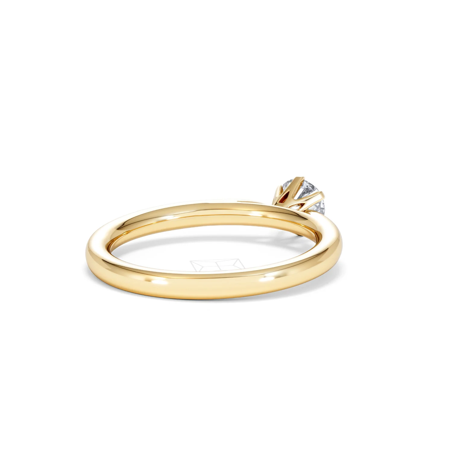 Certified 0.50CT Chloe Low 18K Gold Engagement Ring E/VS2 - Image 40