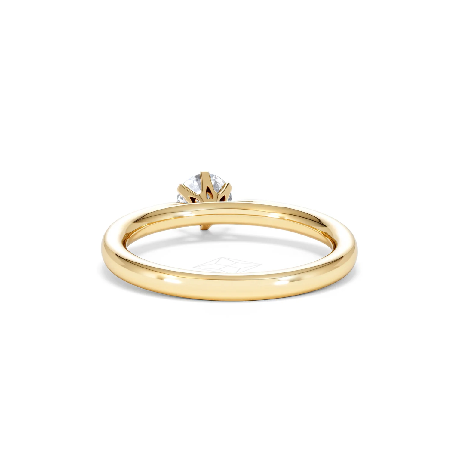 Certified 0.50CT Chloe Low 18K Gold Engagement Ring E/VS2 - Image 50