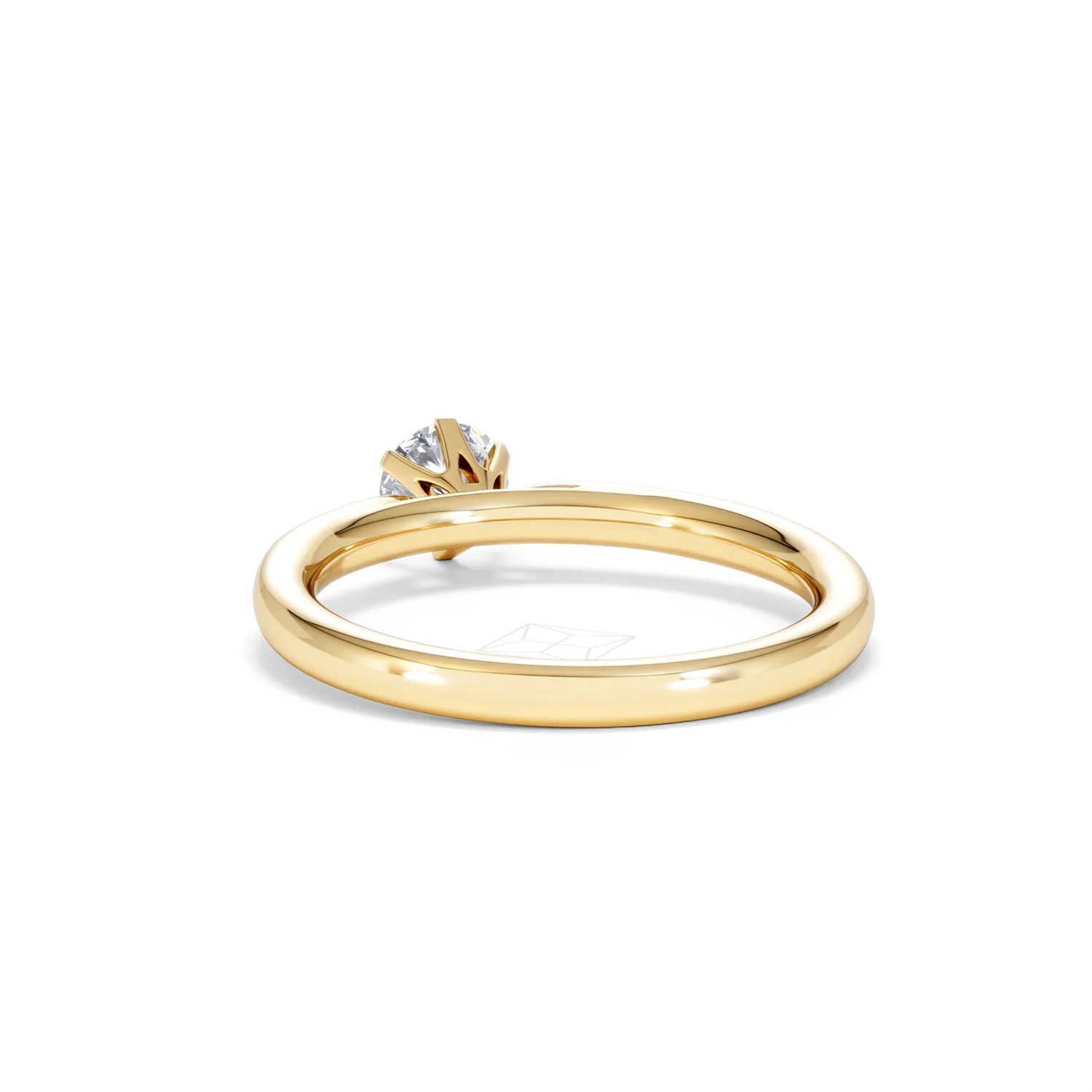 Certified 0.50CT Chloe Low 18K Gold Engagement Ring E/VS2 - Image 52