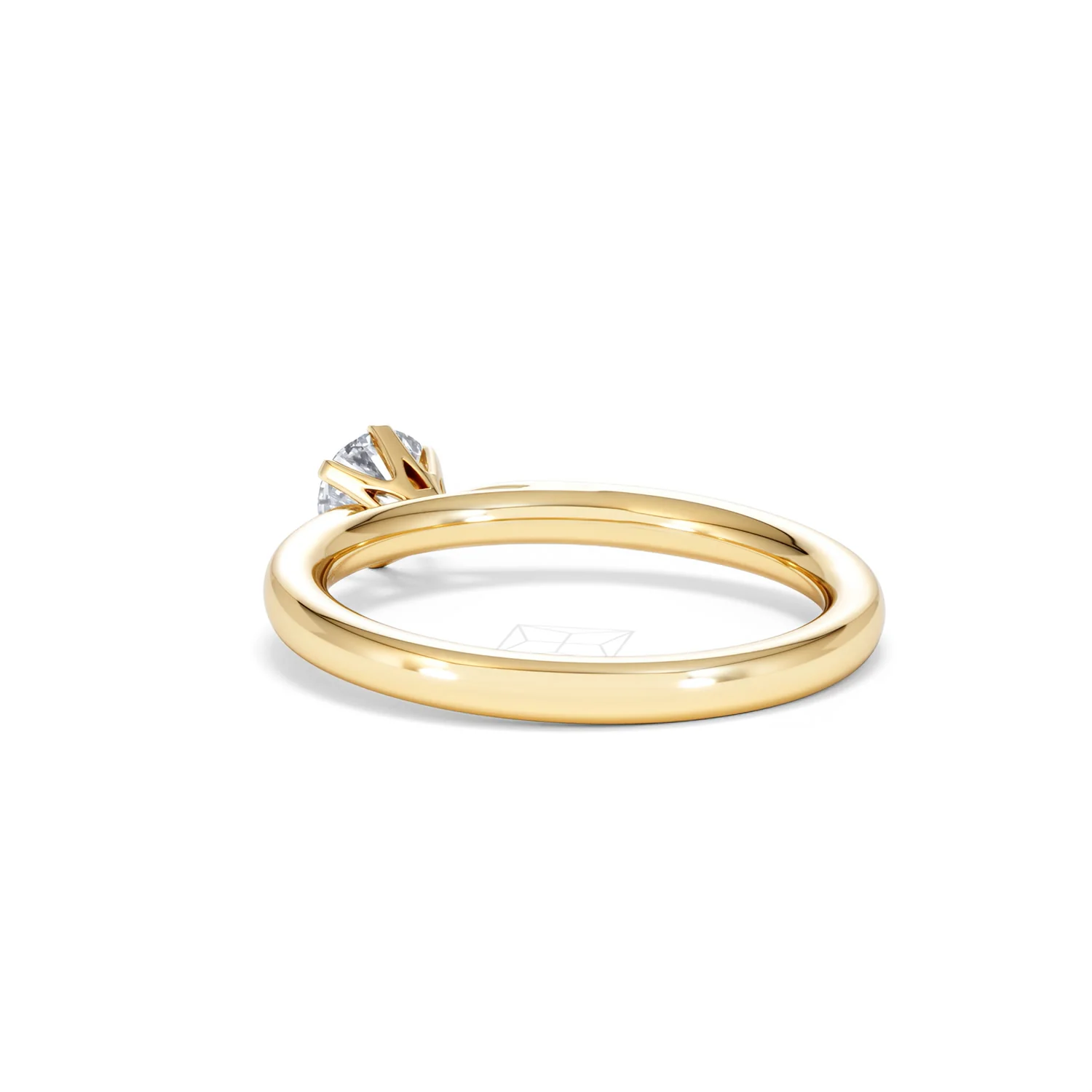 Certified 0.50CT Chloe Low 18K Gold Engagement Ring E/VS2 - Image 55