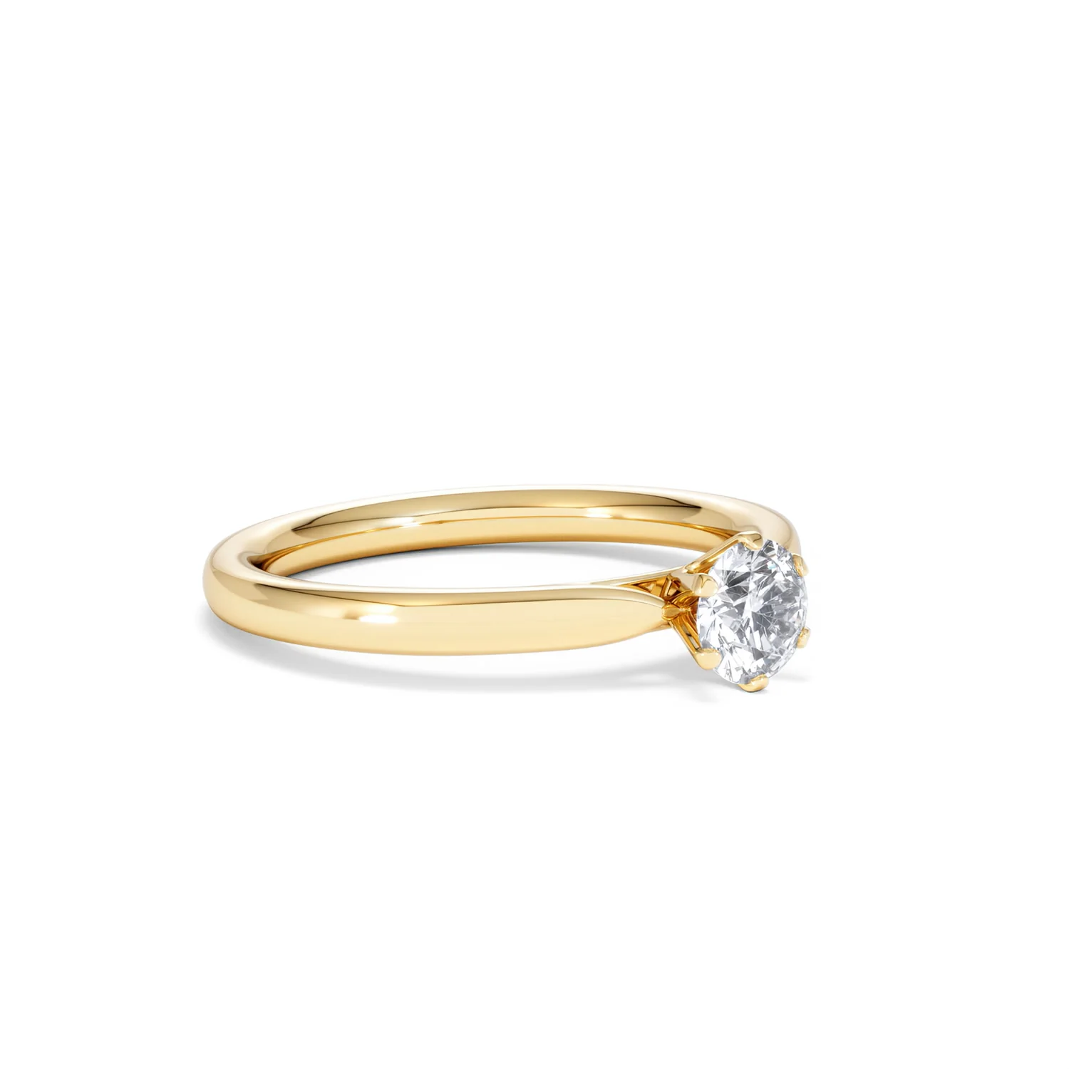 Certified 0.50CT Chloe Low 18K Gold Engagement Ring G/SI2 - Image 17