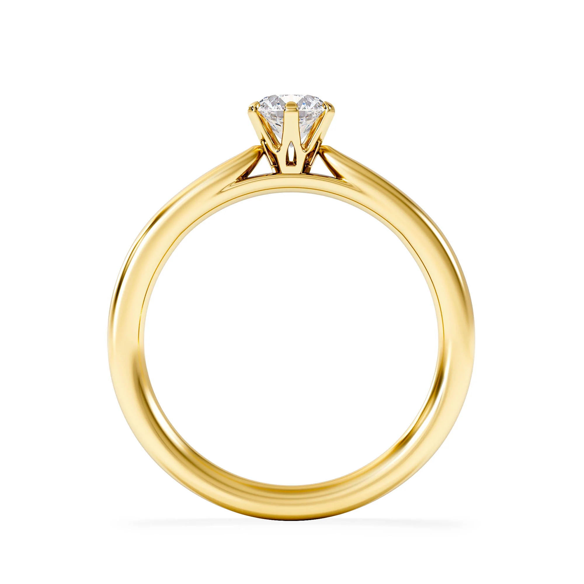 Certified 0.50CT Chloe Low 18K Gold Engagement Ring G/SI2 - Image 3