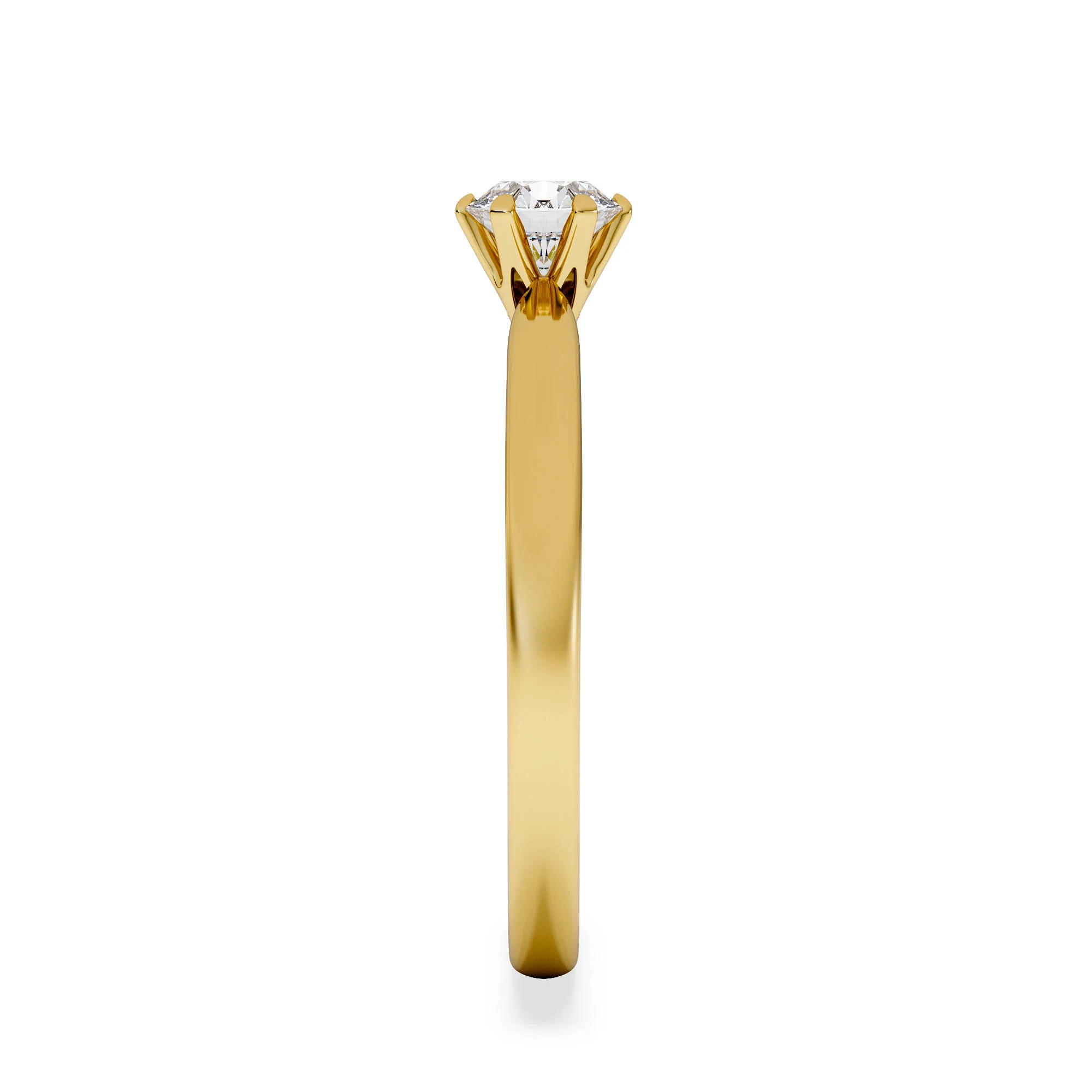 Certified 0.50CT Chloe Low 18K Gold Engagement Ring G/SI2 - Image 5