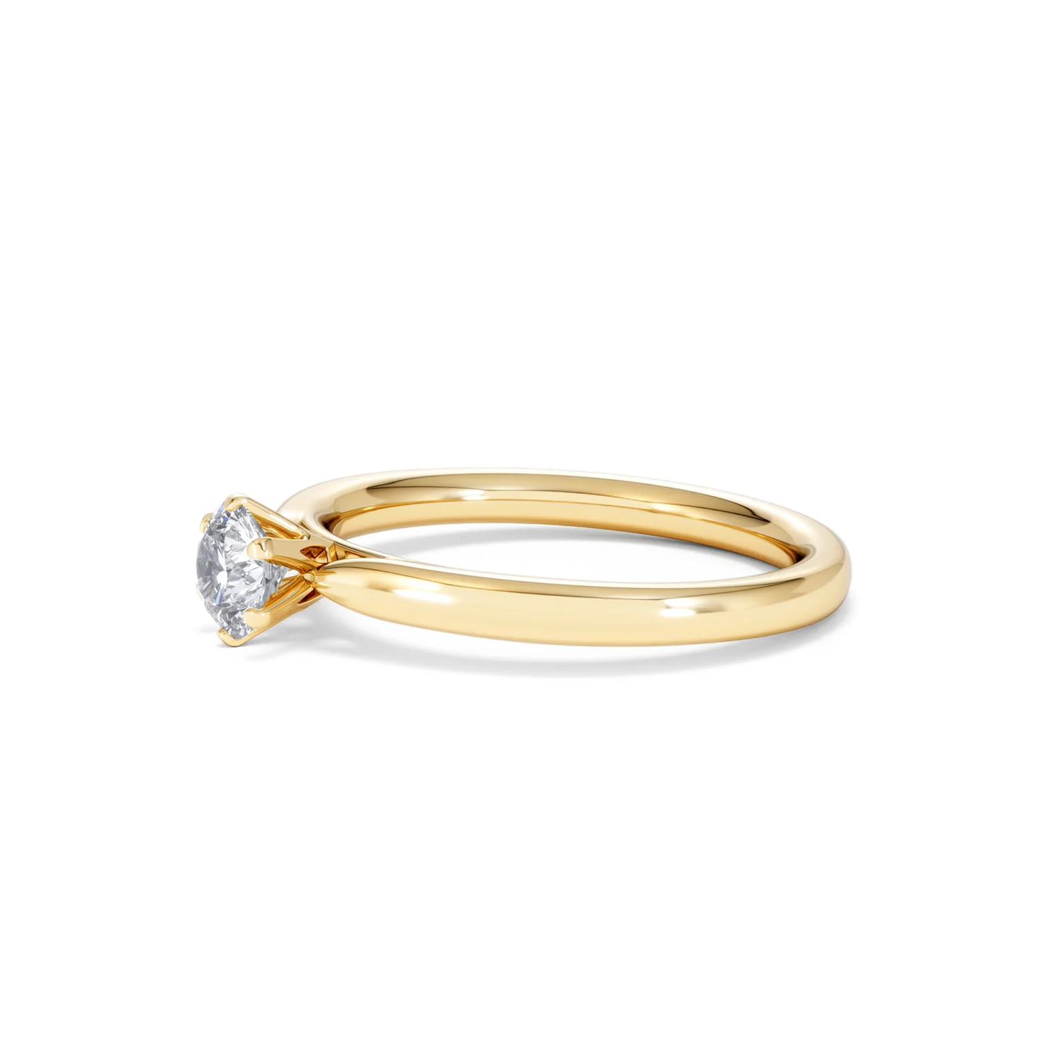 Certified 0.50CT Chloe Low 18K Gold Engagement Ring G/SI2 - Image 74