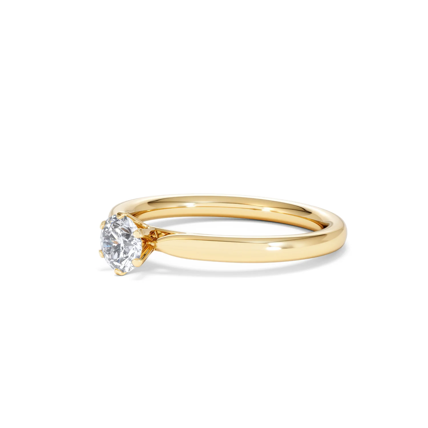 Certified 0.50CT Chloe Low 18K Gold Engagement Ring G/SI2 - Image 78