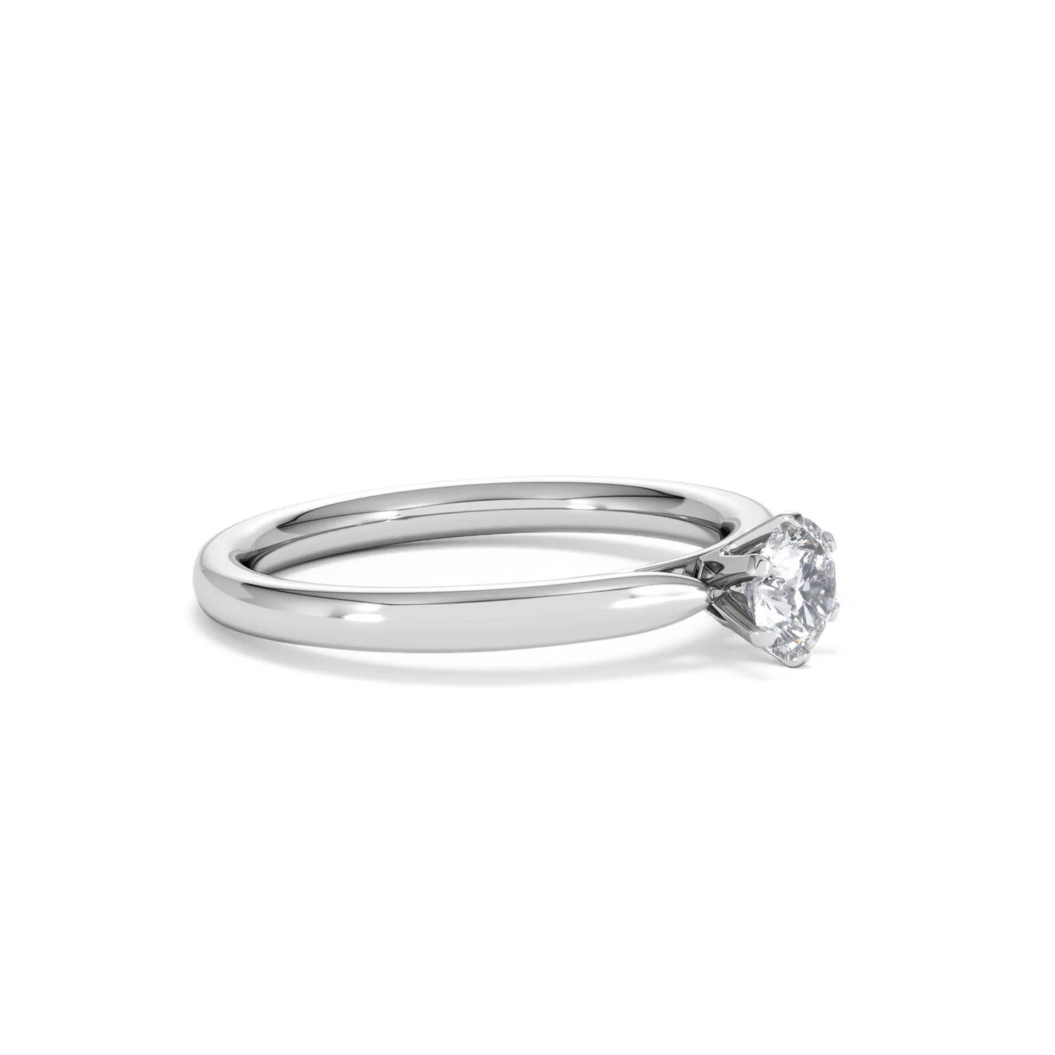 Certified 0.50CT Chloe Low 18K White Gold Engagement Ring G/VS - Image 20