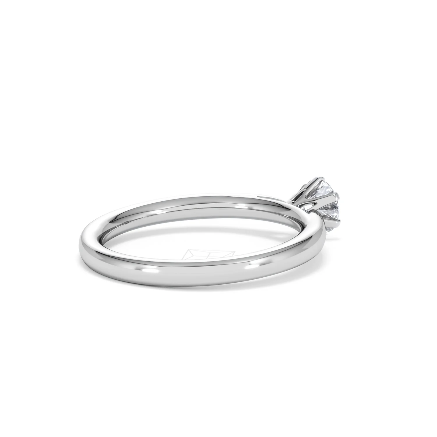 Certified 0.50CT Chloe Low 18K White Gold Engagement Ring G/VS - Image 36