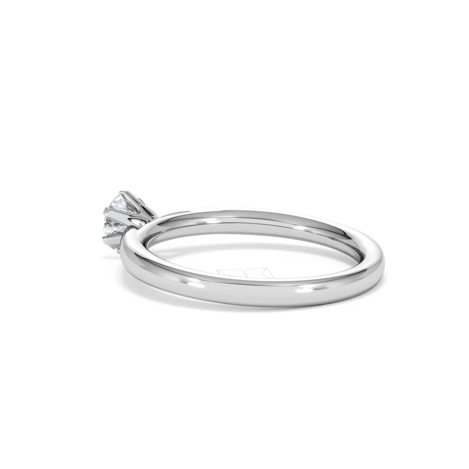 Certified 0.50CT Chloe Low 18K White Gold Engagement Ring G/VS - Image 60