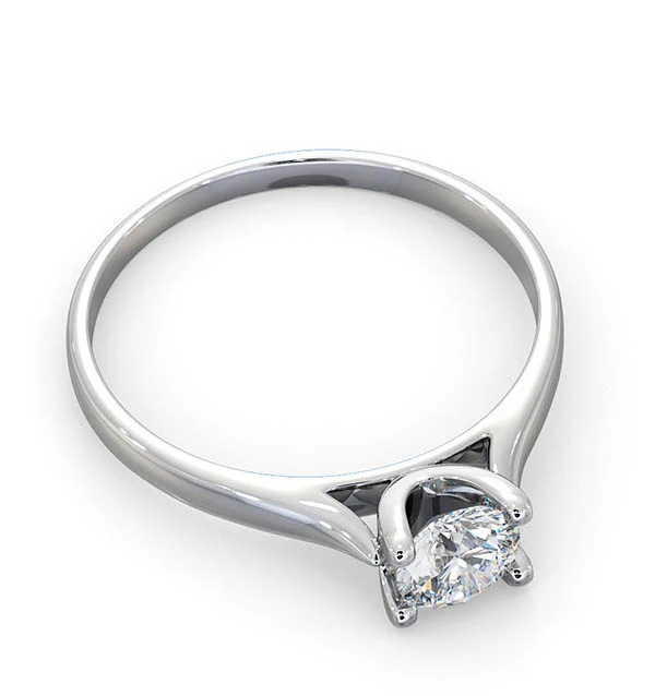 Certified 0.50CT Grace 18K White Gold Engagement Ring G/VS - Image 4
