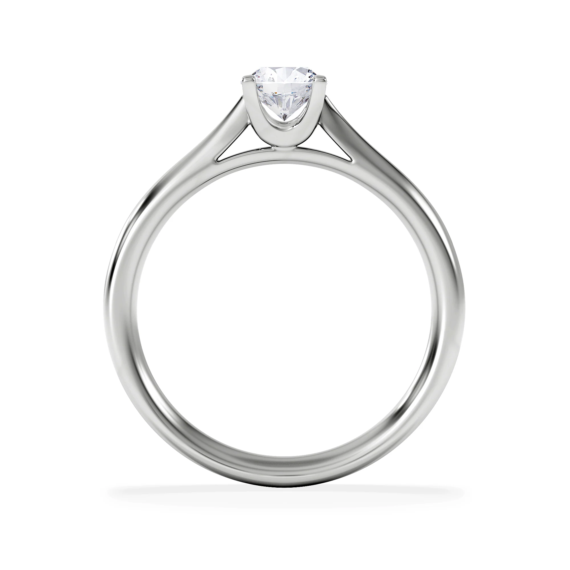 Certified 0.50CT Grace Platinum Engagement Ring G/VS - Image 3