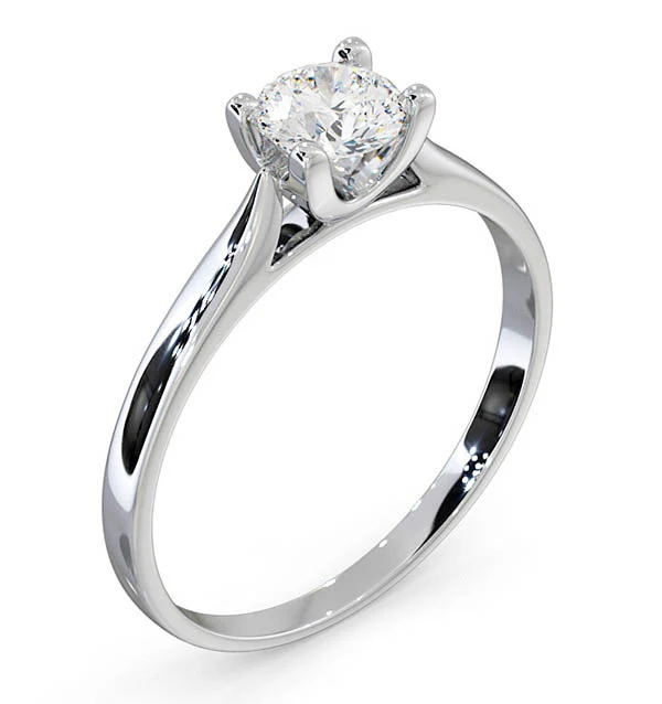 Certified 0.50CT Grace Platinum Engagement Ring G/SI1 - Image 2