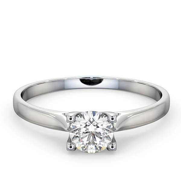 Certified 0.50CT Grace Platinum Engagement Ring G/SI1 - Image 3