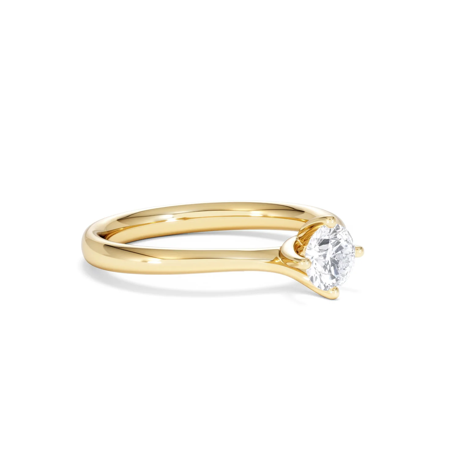 Certified 0.50CT Lily 18K Gold Engagement Ring G/SI2 - Image 17