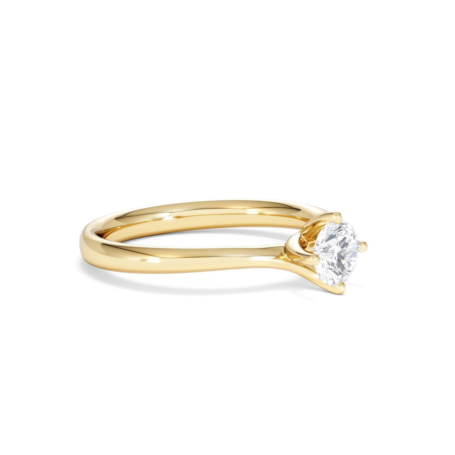 Certified 0.50CT Lily 18K Gold Engagement Ring G/SI2 - Image 18
