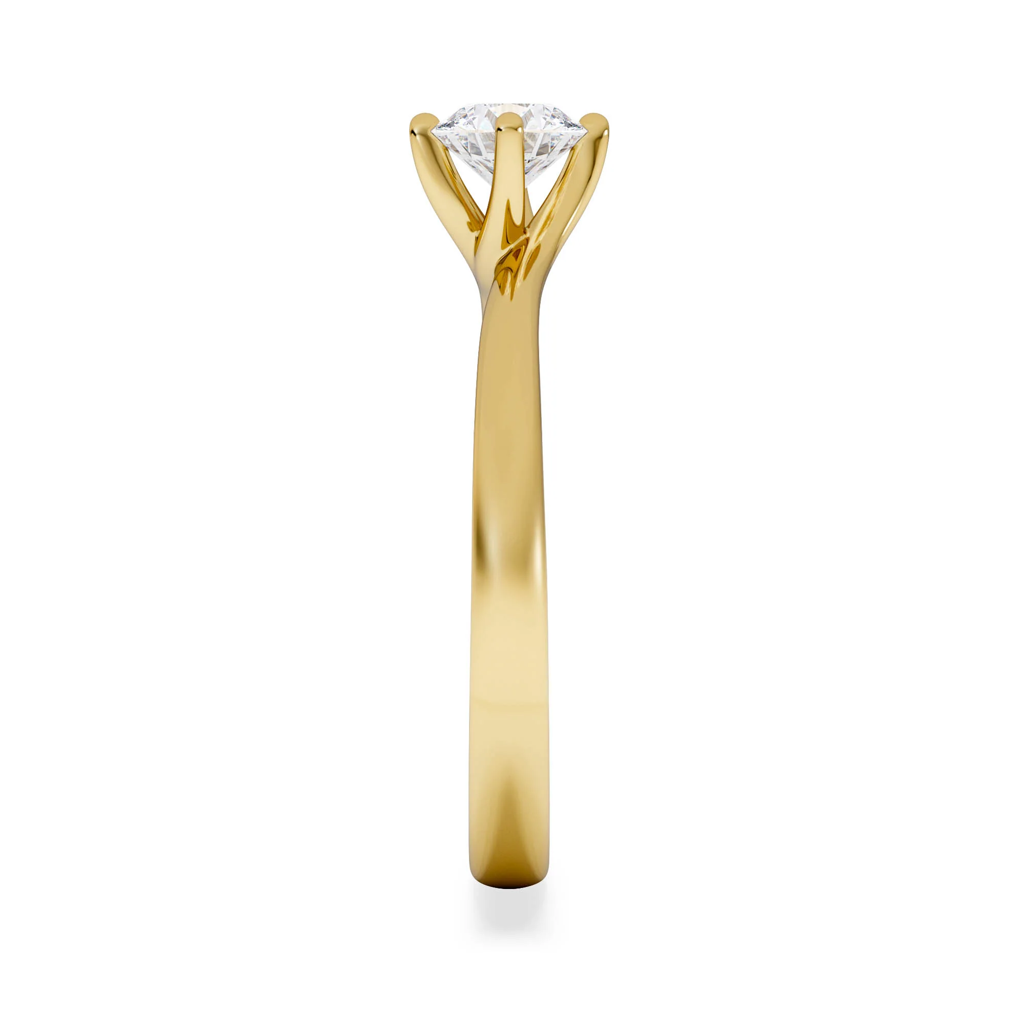 Certified 0.50CT Lily 18K Gold Engagement Ring G/SI2 - Image 5