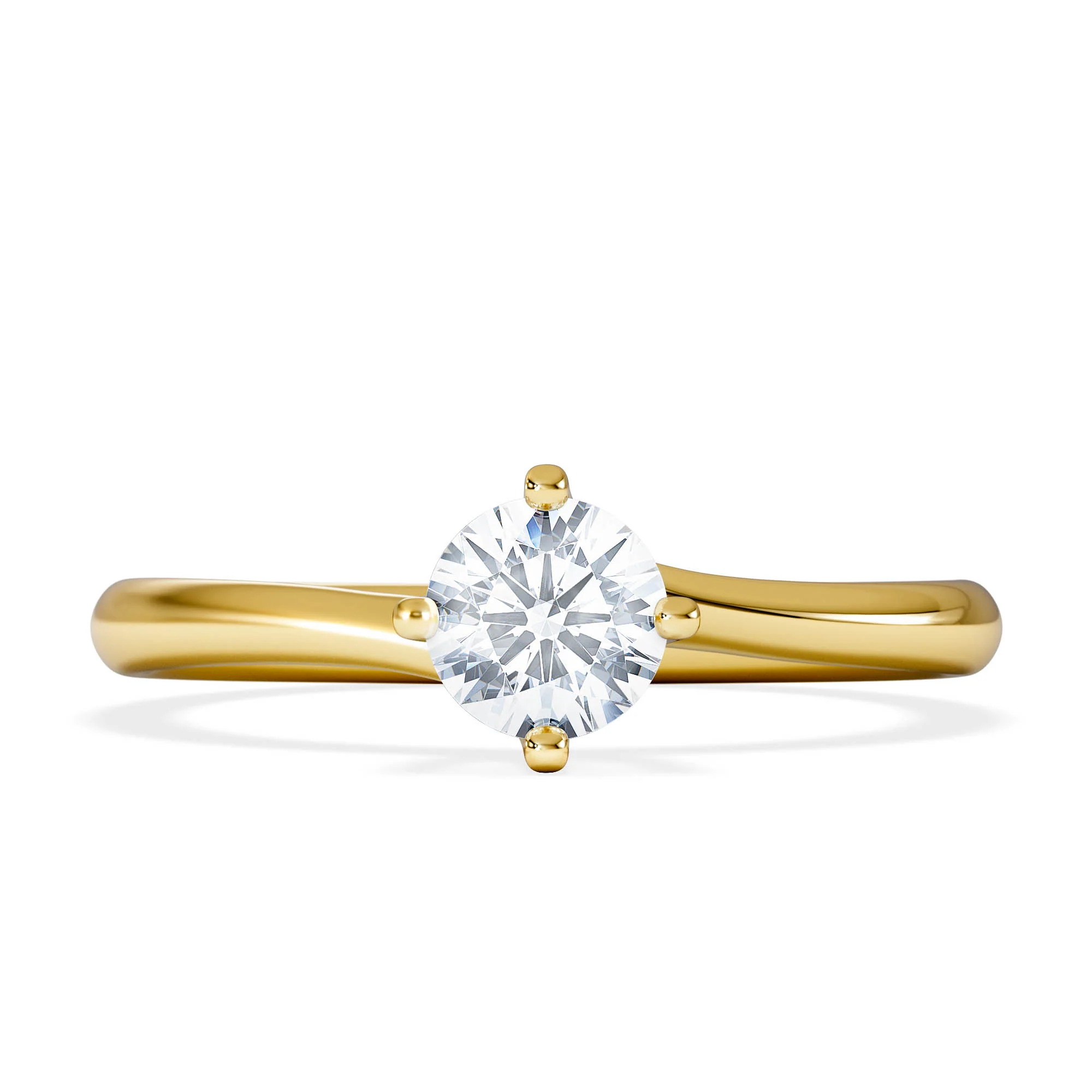 Certified 0.50CT Lily 18K Gold Engagement Ring G/SI2 - Image 6