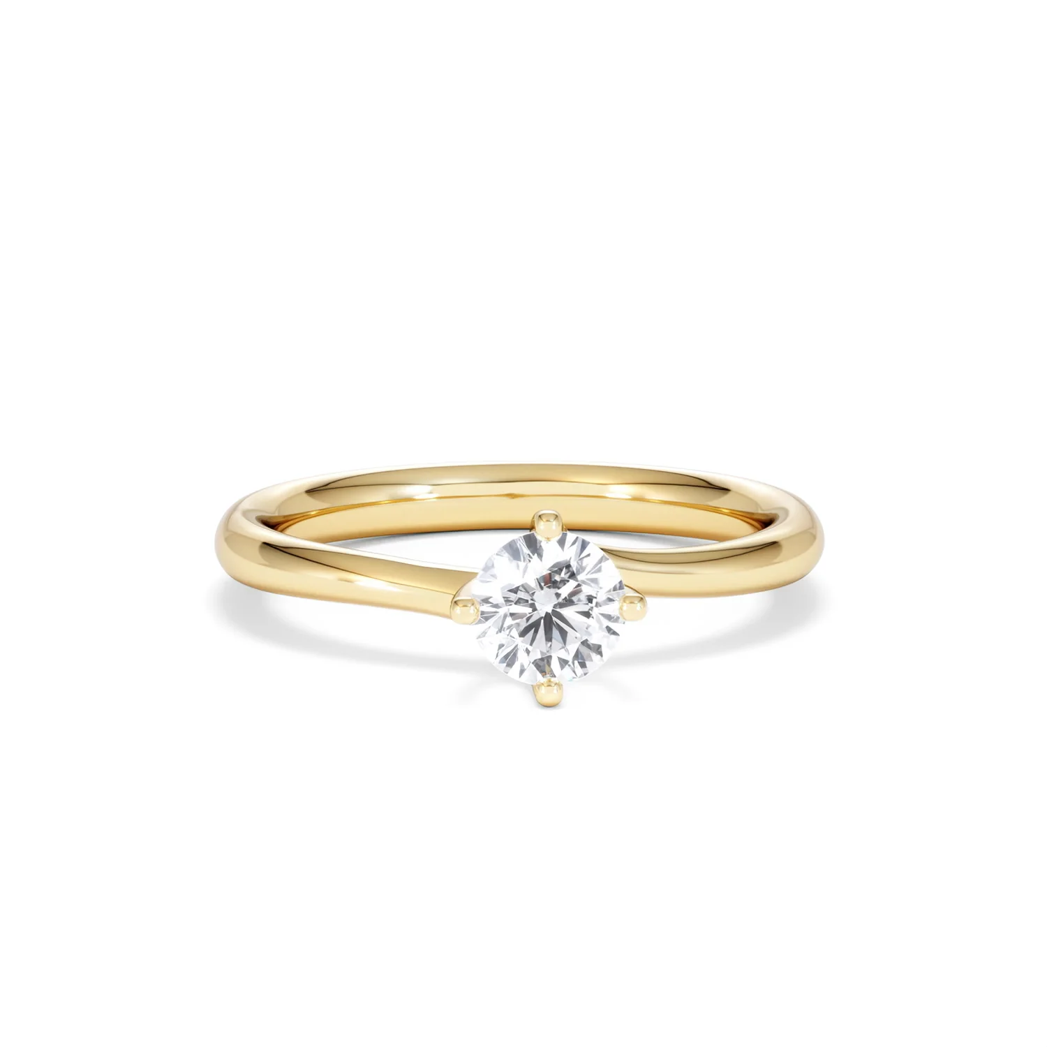Certified 0.50CT Lily 18K Gold Engagement Ring G/SI2 - Image 9