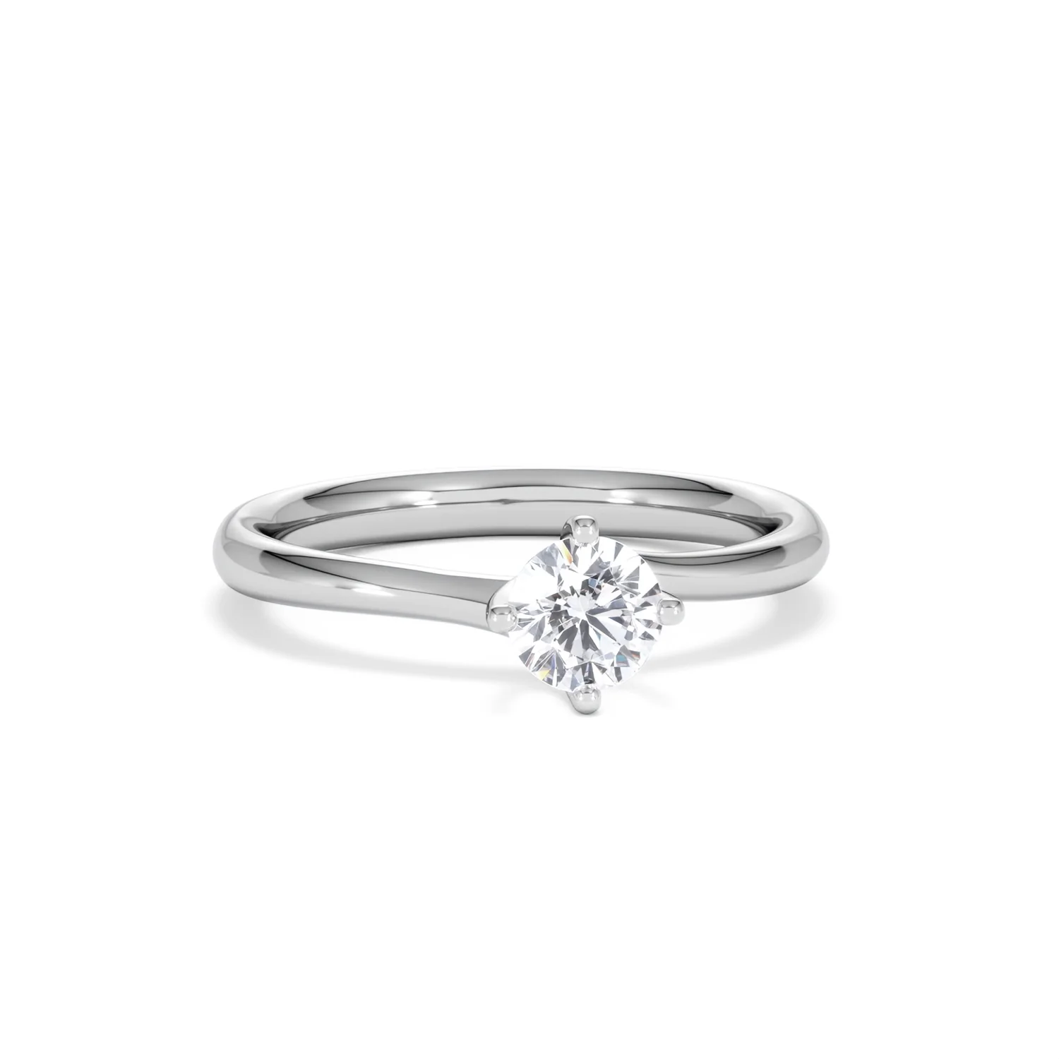 Certified 0.50CT Lily Platinum Engagement Ring G/SI2 - Image 10