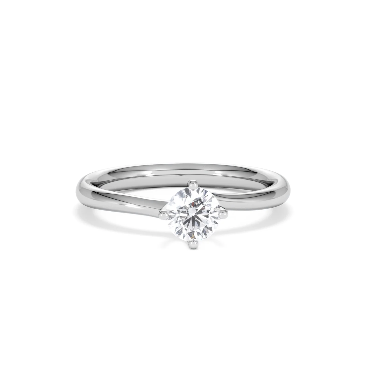 Certified 0.50CT Lily Platinum Engagement Ring G/SI2 - Image 9