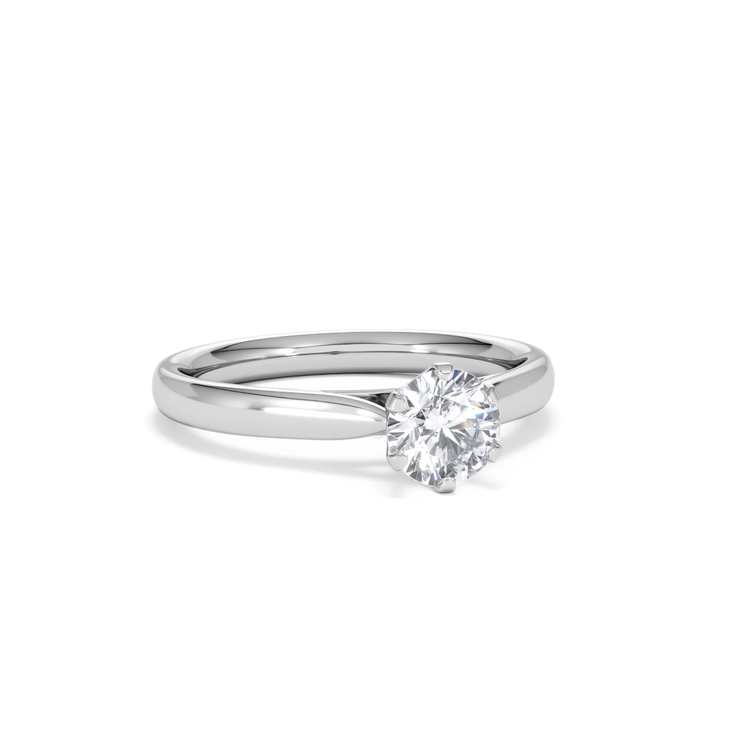 Certified 0.70CT Chloe High 18K White Gold Engagement Ring G/VS - Image 12