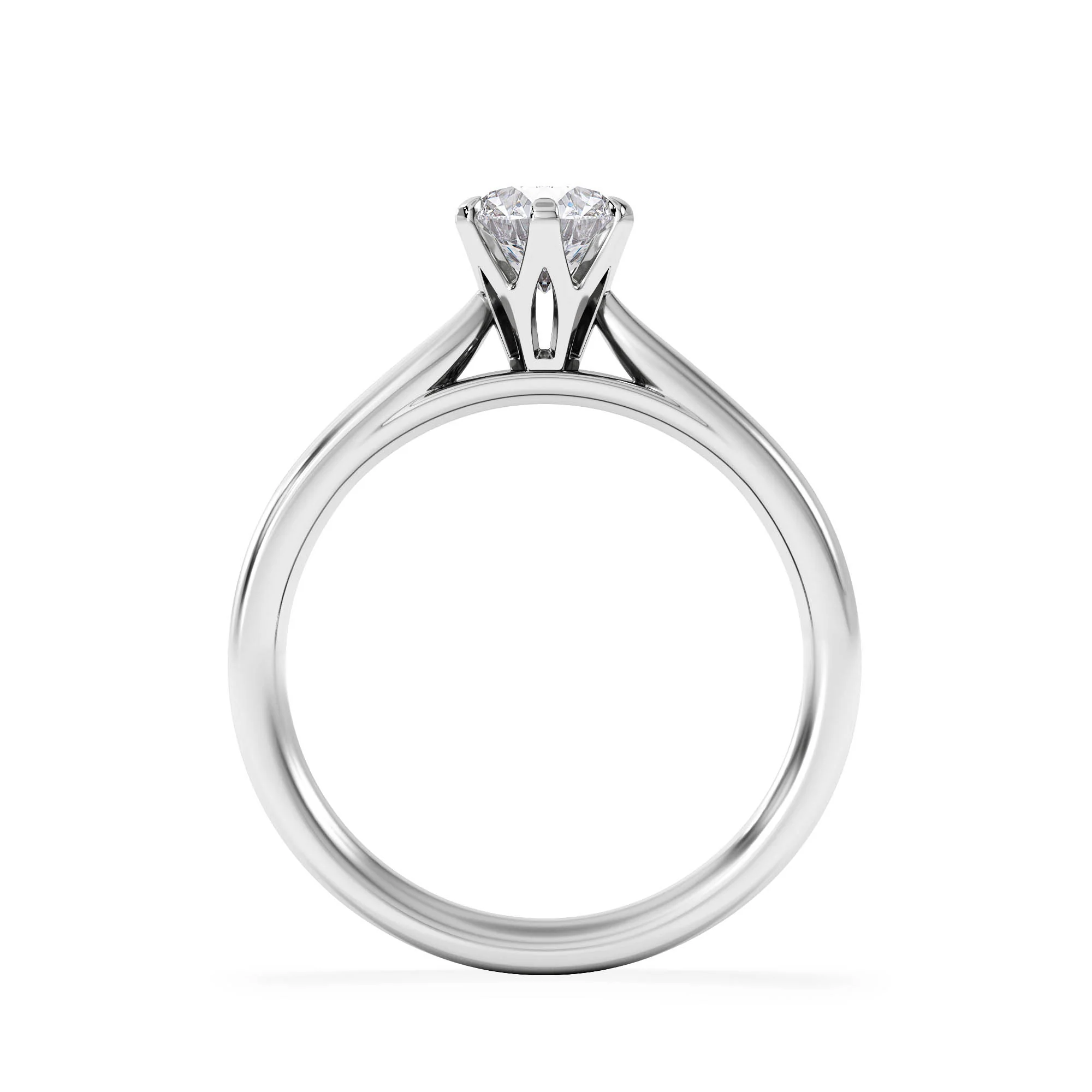 Certified 0.70CT Chloe High 18K White Gold Engagement Ring G/VS - Image 3