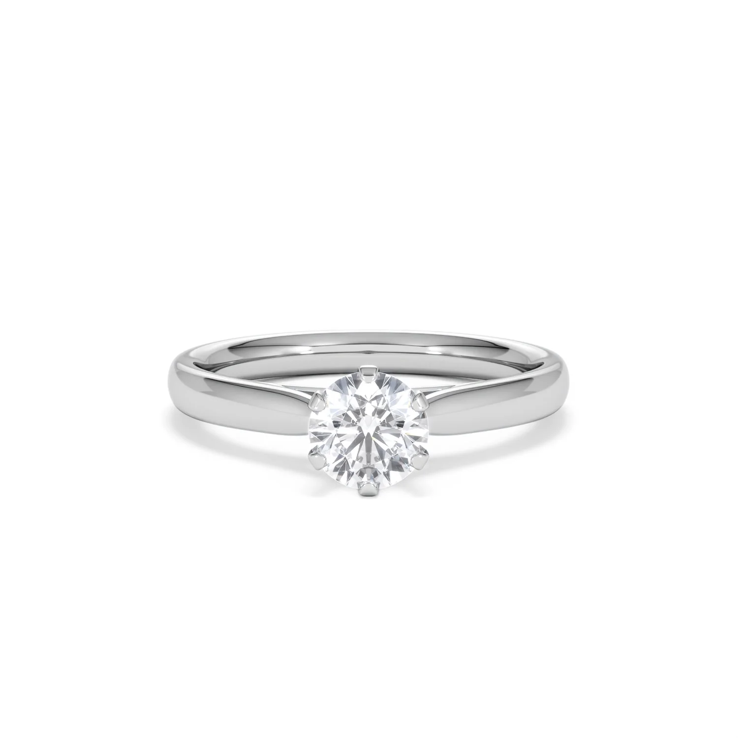 Certified 0.70CT Chloe High 18K White Gold Engagement Ring G/VS - Image 8