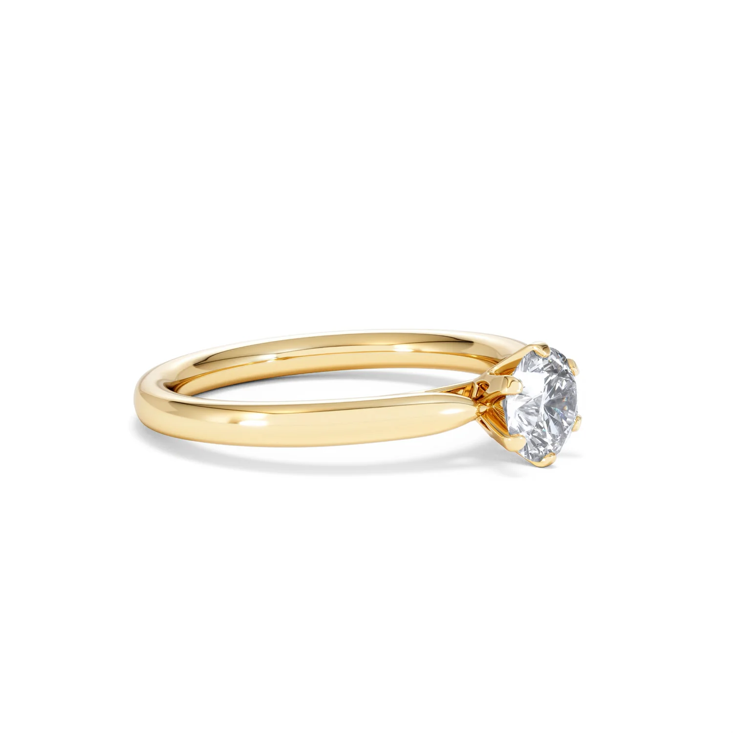 Certified 0.70CT Chloe Low 18K Gold Engagement Ring G/VS - Image 19
