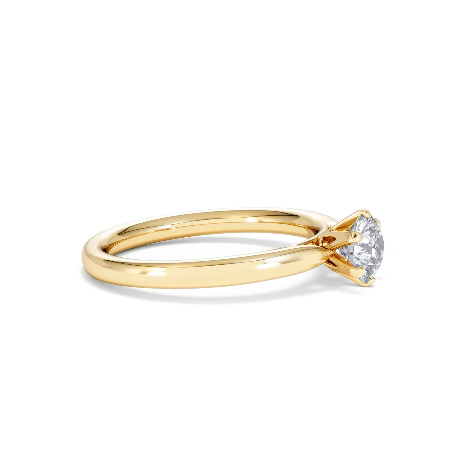 Certified 0.70CT Chloe Low 18K Gold Engagement Ring G/VS - Image 23