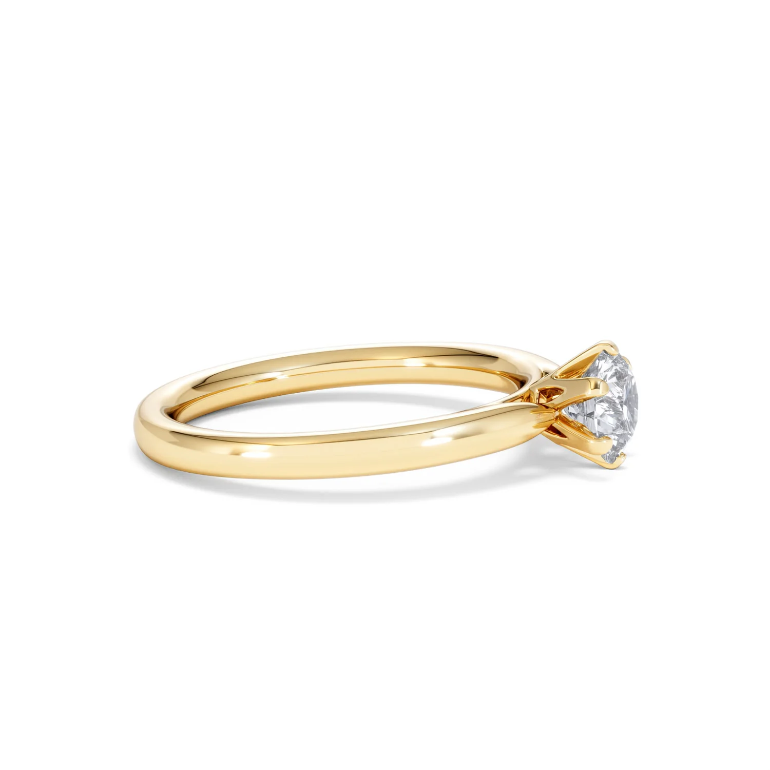 Certified 0.70CT Chloe Low 18K Gold Engagement Ring G/VS - Image 24