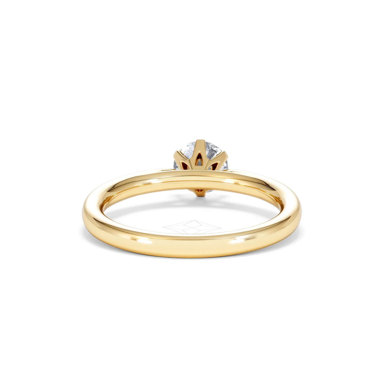 Certified 0.70CT Chloe Low 18K Gold Engagement Ring G/VS - Image 47