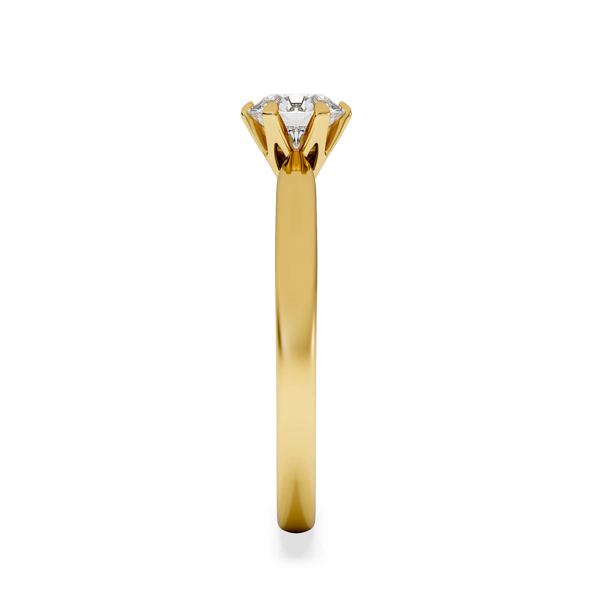 Certified 0.70CT Chloe Low 18K Gold Engagement Ring G/VS - Image 5