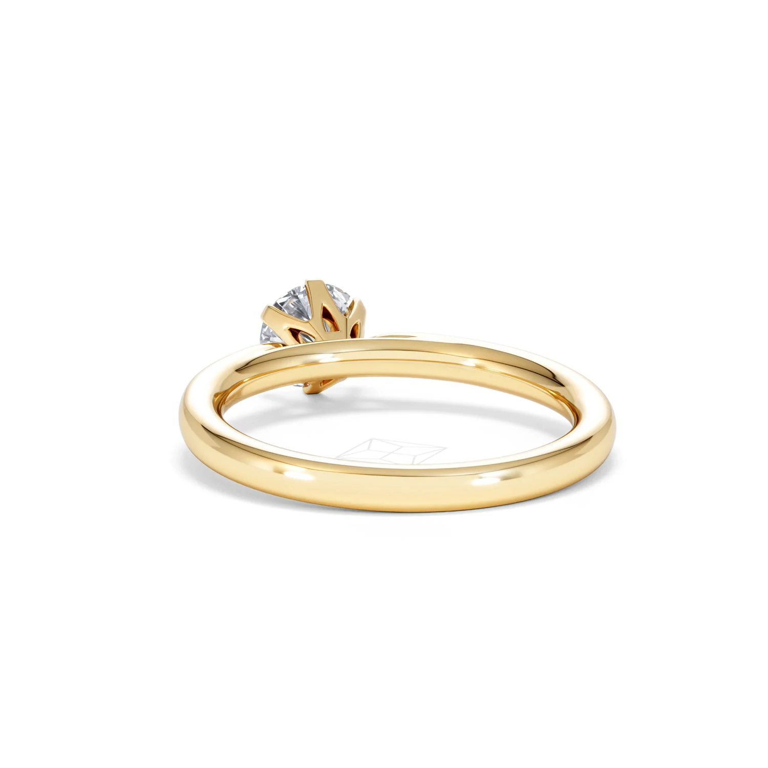 Certified 0.70CT Chloe Low 18K Gold Engagement Ring G/VS - Image 52