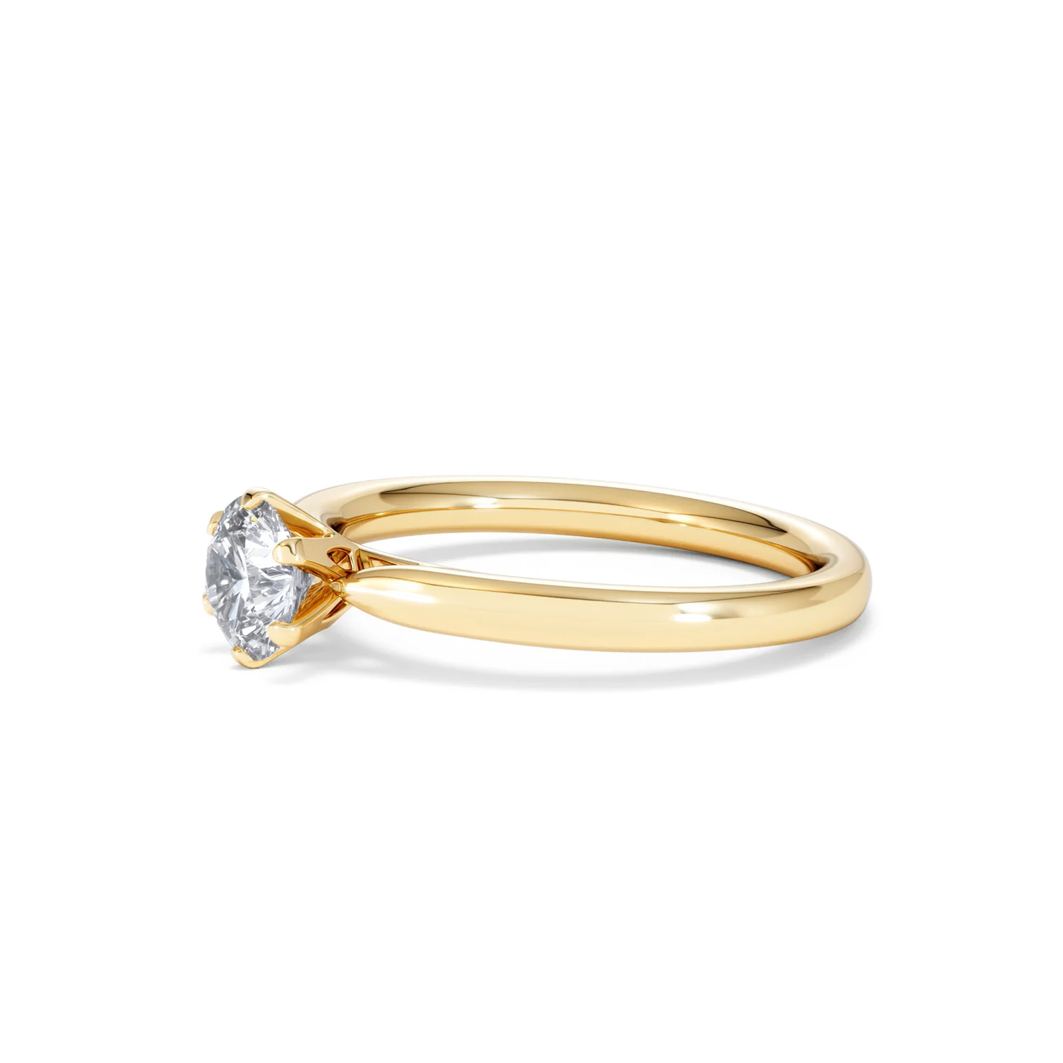 Certified 0.70CT Chloe Low 18K Gold Engagement Ring G/VS - Image 75