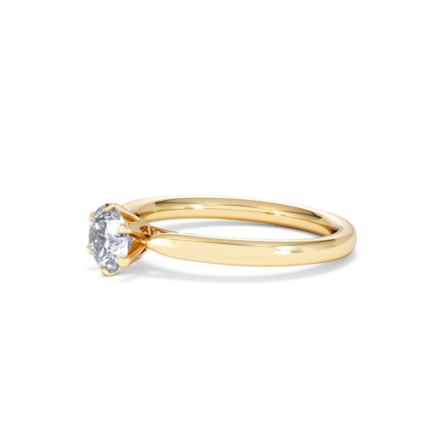 Certified 0.70CT Chloe Low 18K Gold Engagement Ring G/VS - Image 76