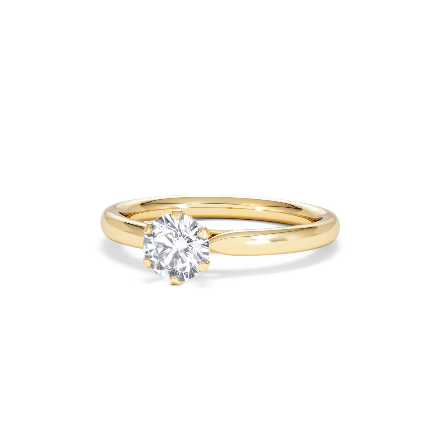 Certified 0.70CT Chloe Low 18K Gold Engagement Ring G/VS - Image 84