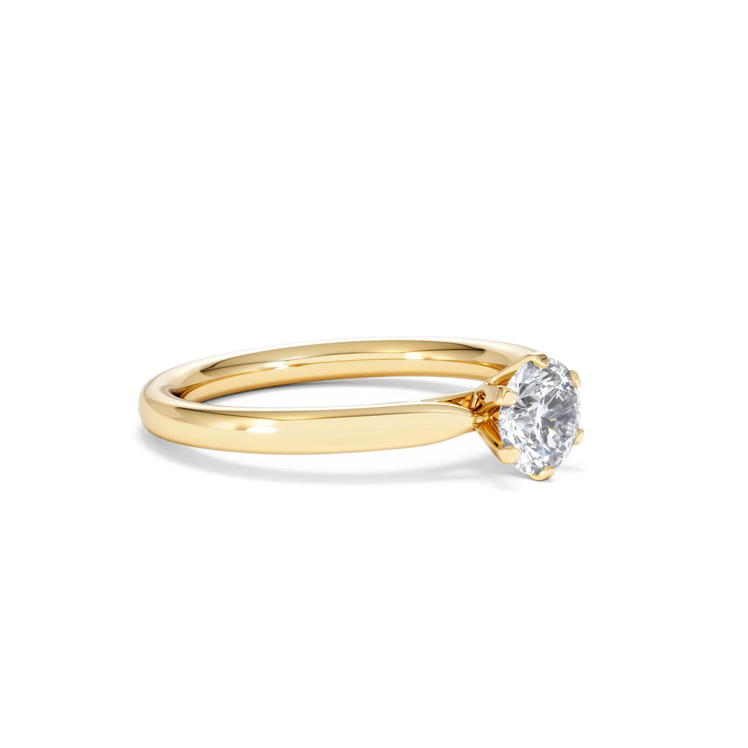 Certified 0.70CT Chloe Low 18K Gold Engagement Ring G/SI2 - Image 18