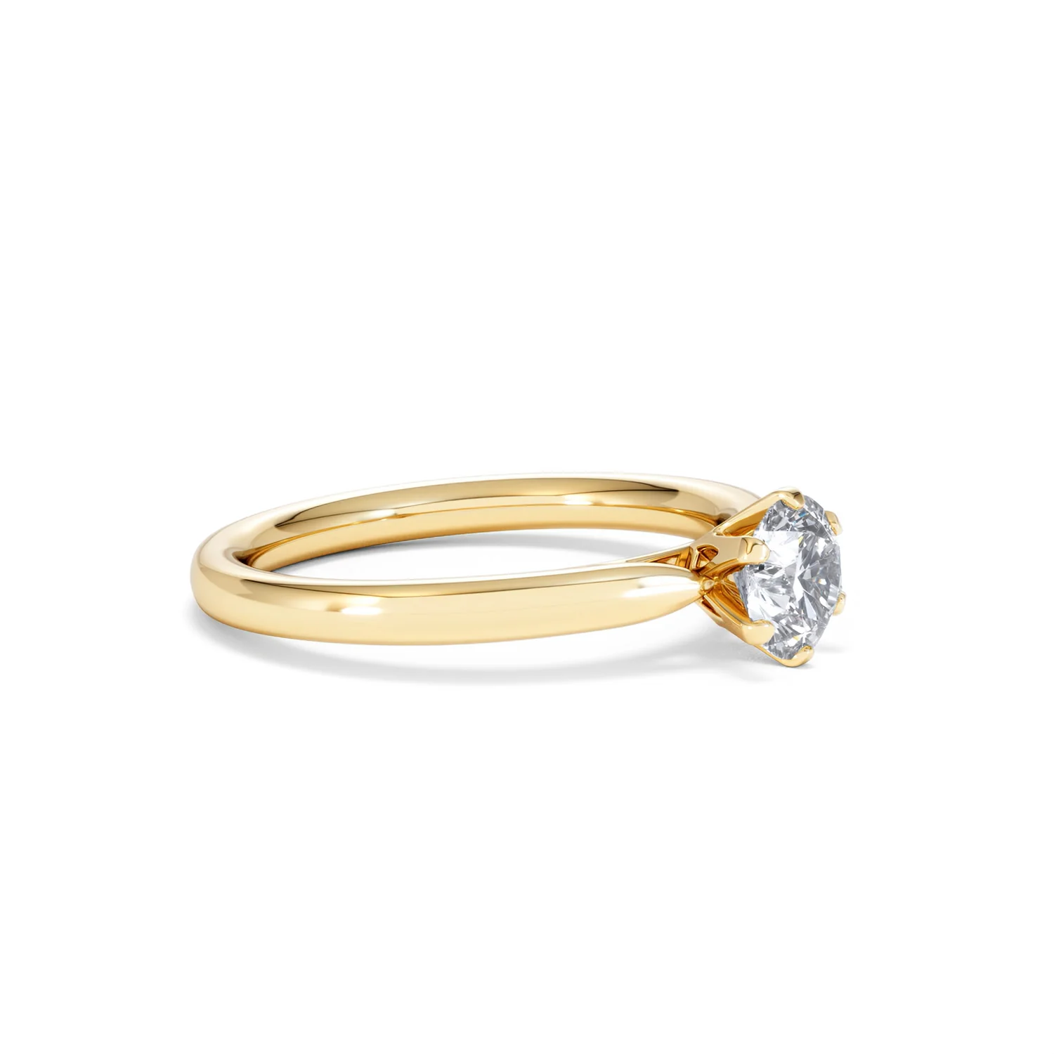 Certified 0.70CT Chloe Low 18K Gold Engagement Ring G/SI2 - Image 20