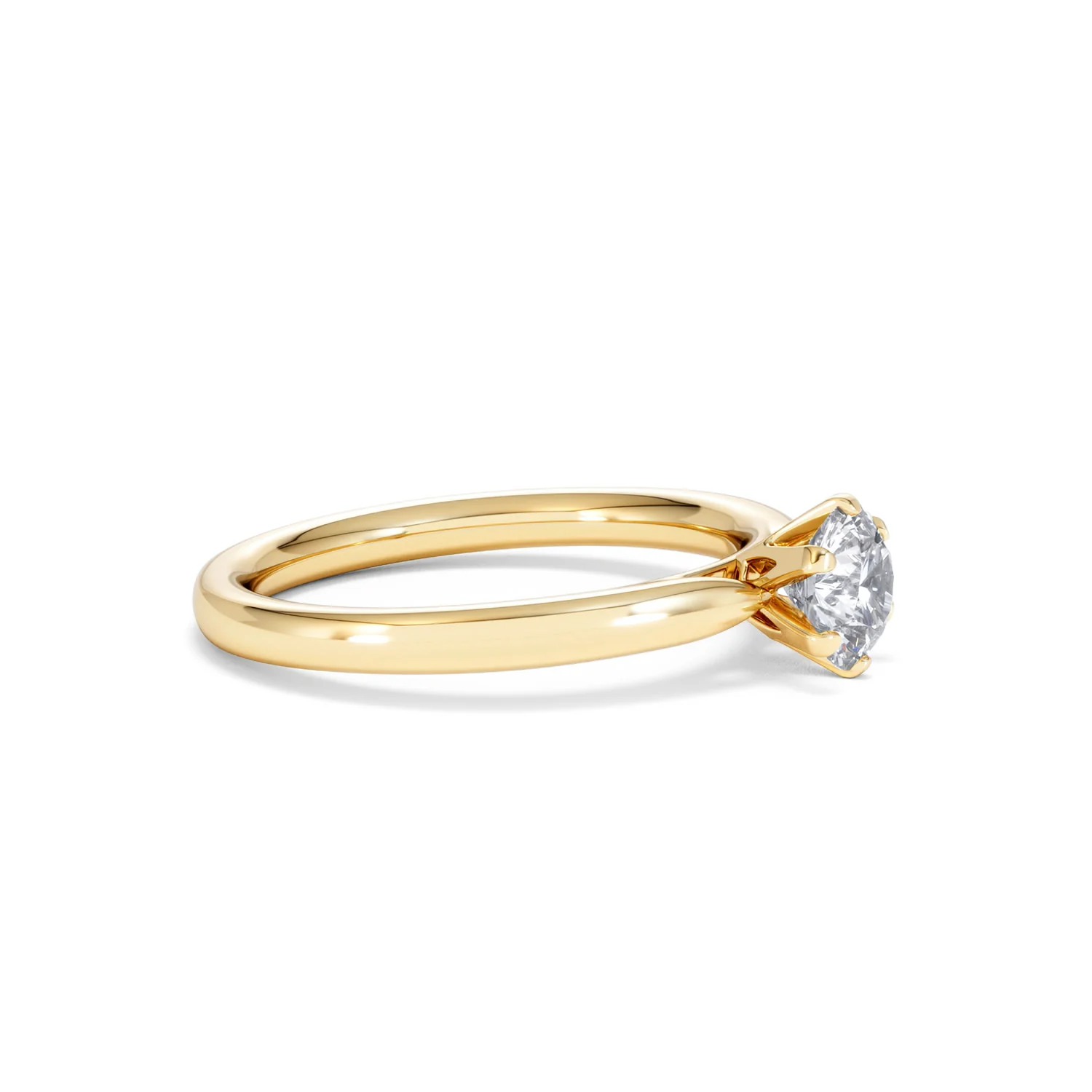 Certified 0.70CT Chloe Low 18K Gold Engagement Ring G/SI2 - Image 22