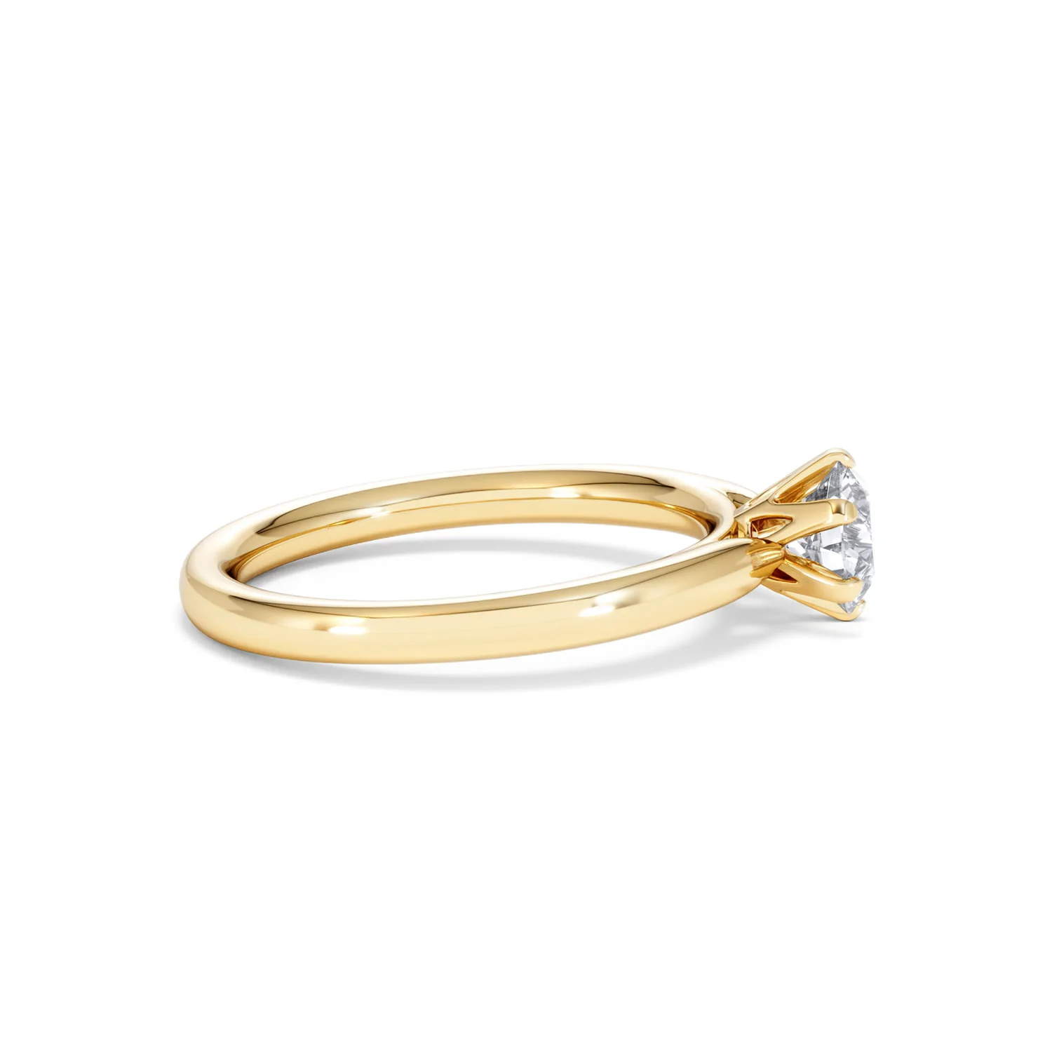 Certified 0.70CT Chloe Low 18K Gold Engagement Ring G/SI2 - Image 27