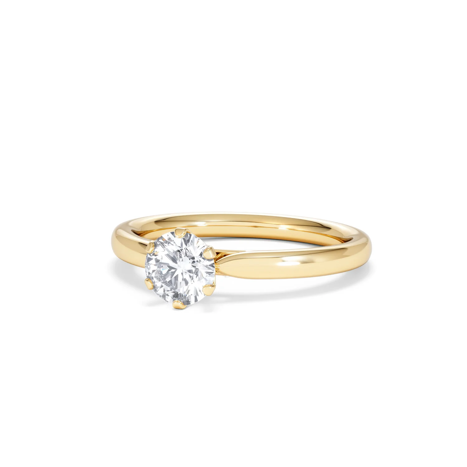 Certified 0.70CT Chloe Low 18K Gold Engagement Ring G/SI2 - Image 83