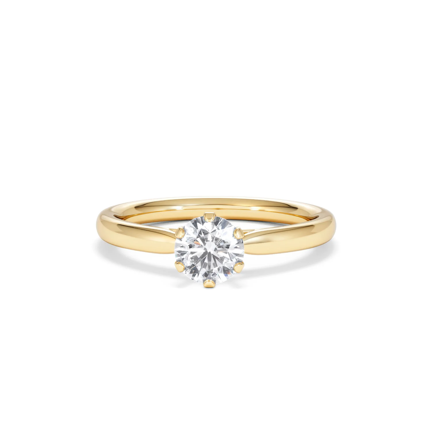 Certified 0.70CT Chloe Low 18K Gold Engagement Ring G/SI2 - Image 87