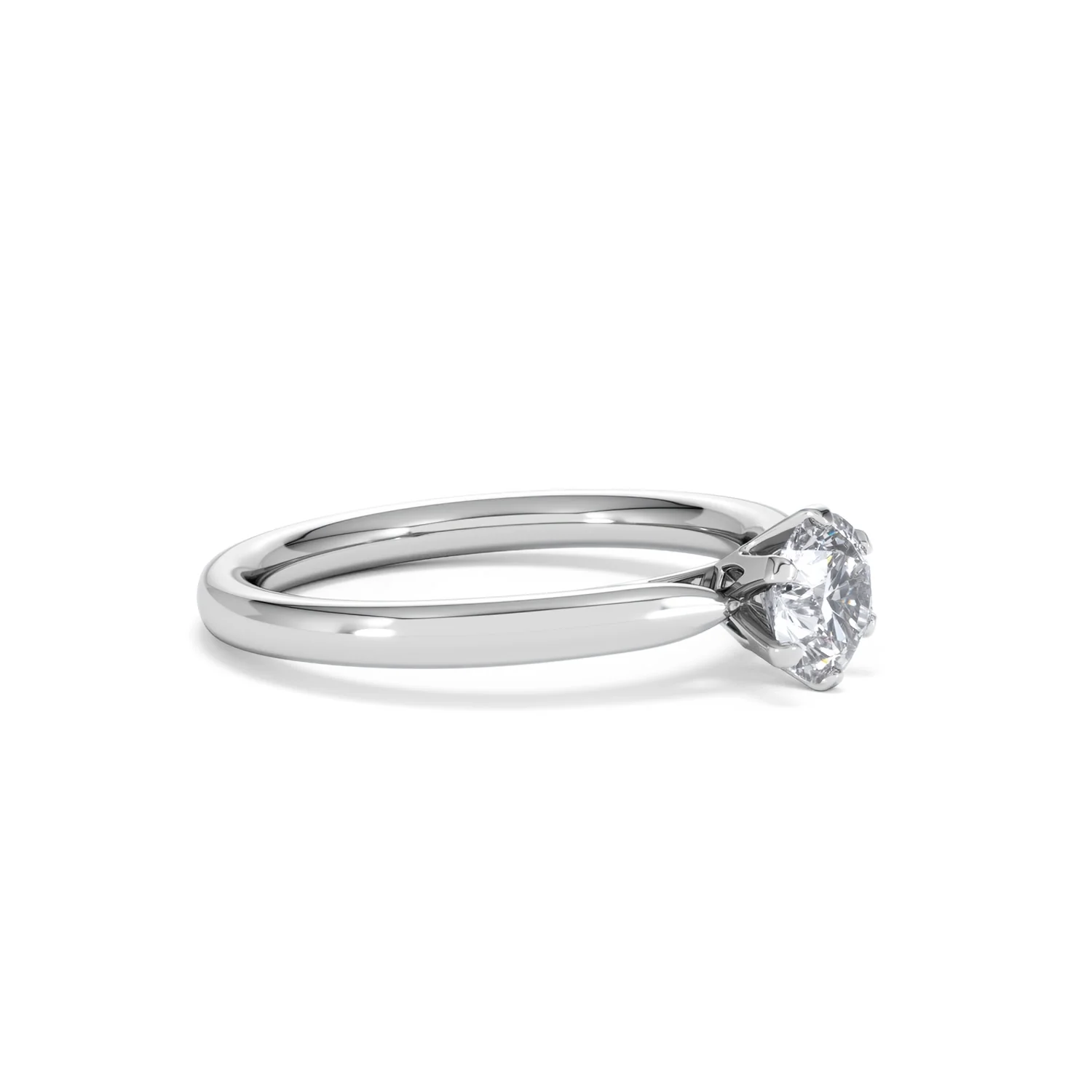 Certified 0.70CT Chloe Low 18K White Gold Engagement Ring G/SI2 - Image 20