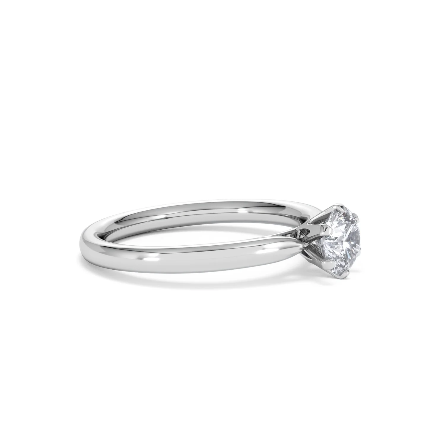 Certified 0.70CT Chloe Low 18K White Gold Engagement Ring G/SI2 - Image 21