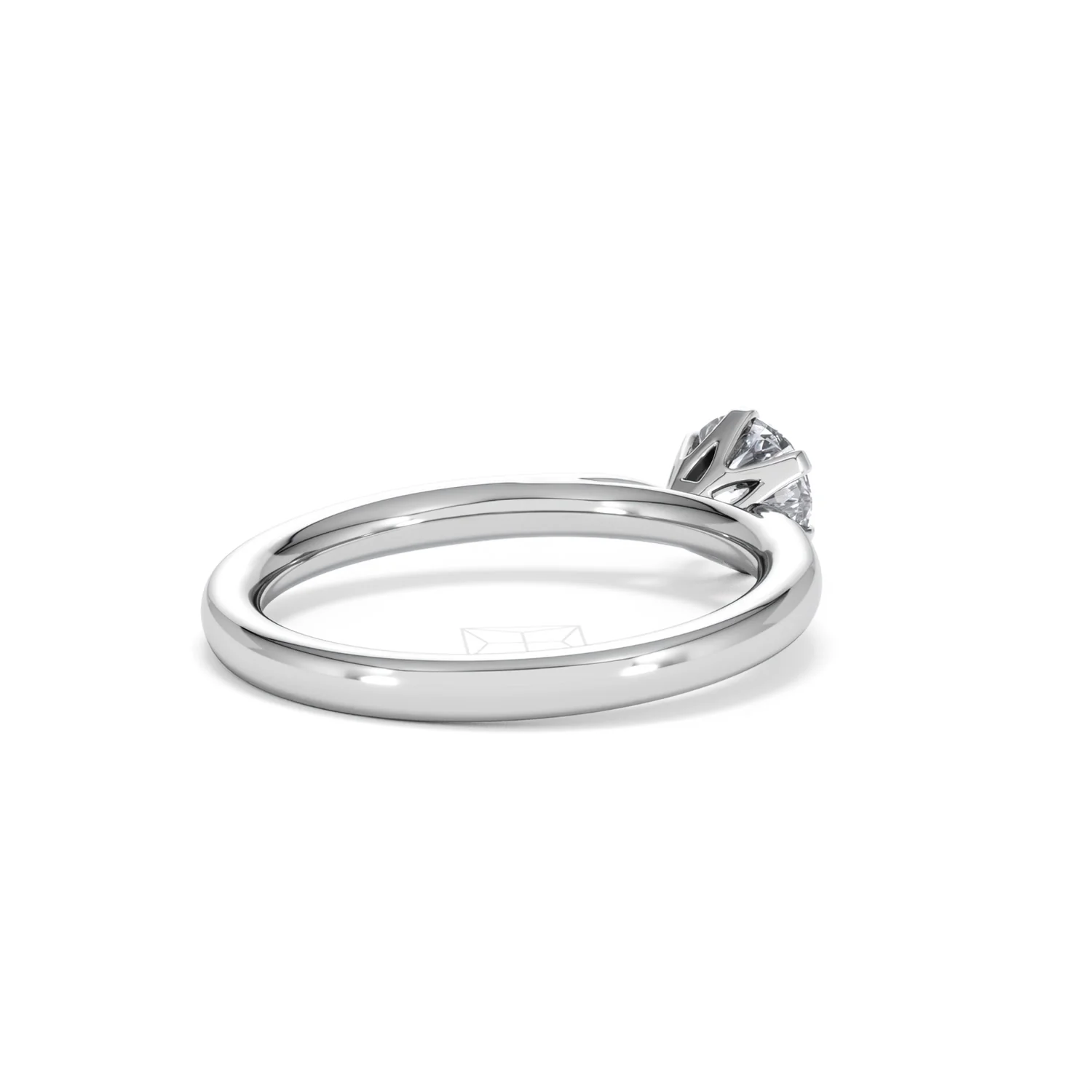 Certified 0.70CT Chloe Low 18K White Gold Engagement Ring G/SI2 - Image 39