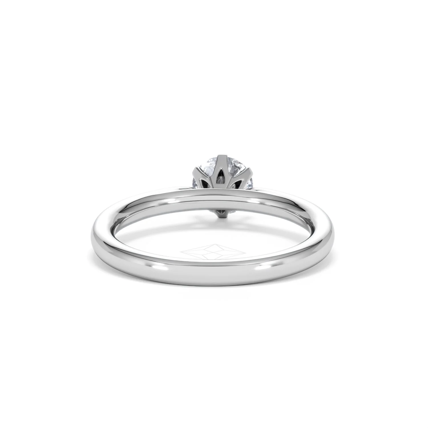 Certified 0.70CT Chloe Low 18K White Gold Engagement Ring G/SI2 - Image 47