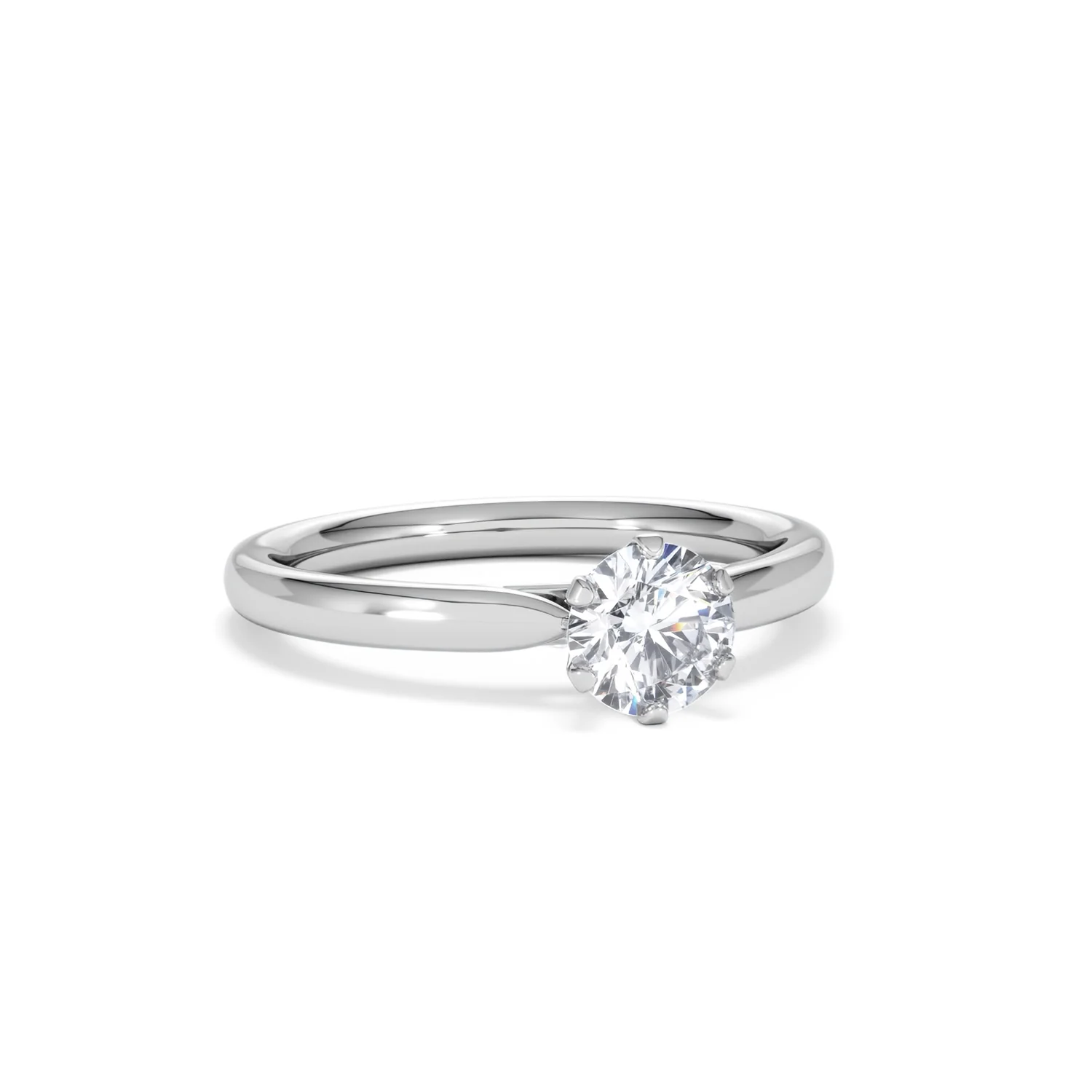 Certified 0.70CT Chloe Low Platinum Engagement Ring G/VS - Image 12