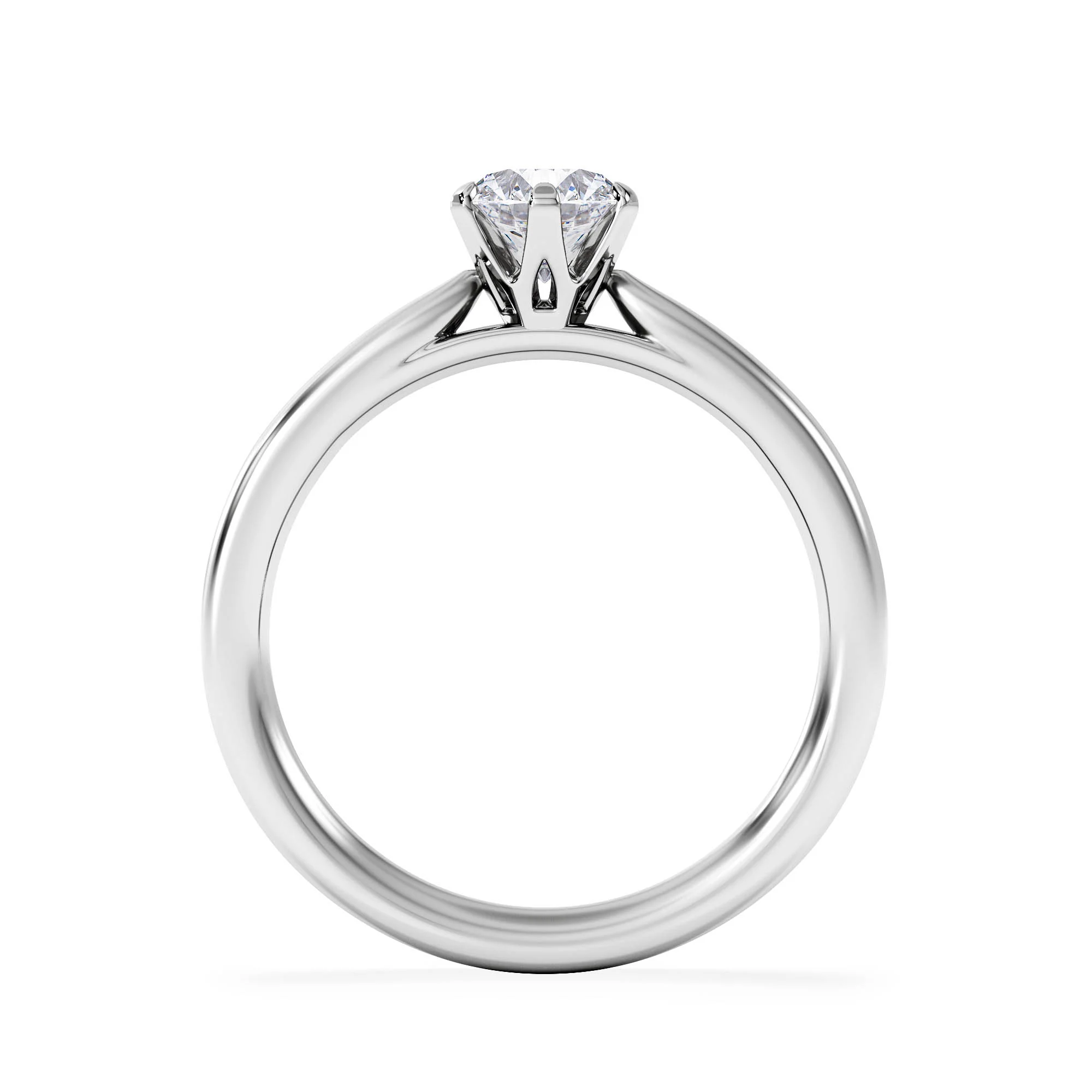 Certified 0.70CT Chloe Low Platinum Engagement Ring G/VS - Image 3