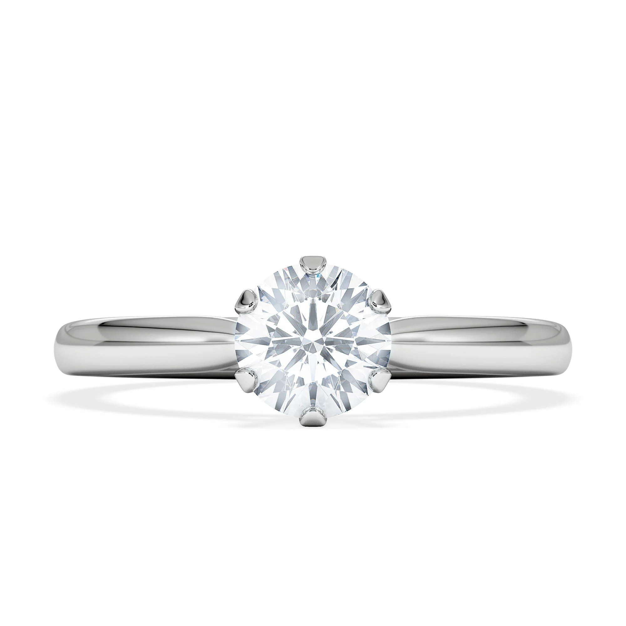 Certified 0.70CT Chloe Low Platinum Engagement Ring G/VS - Image 6