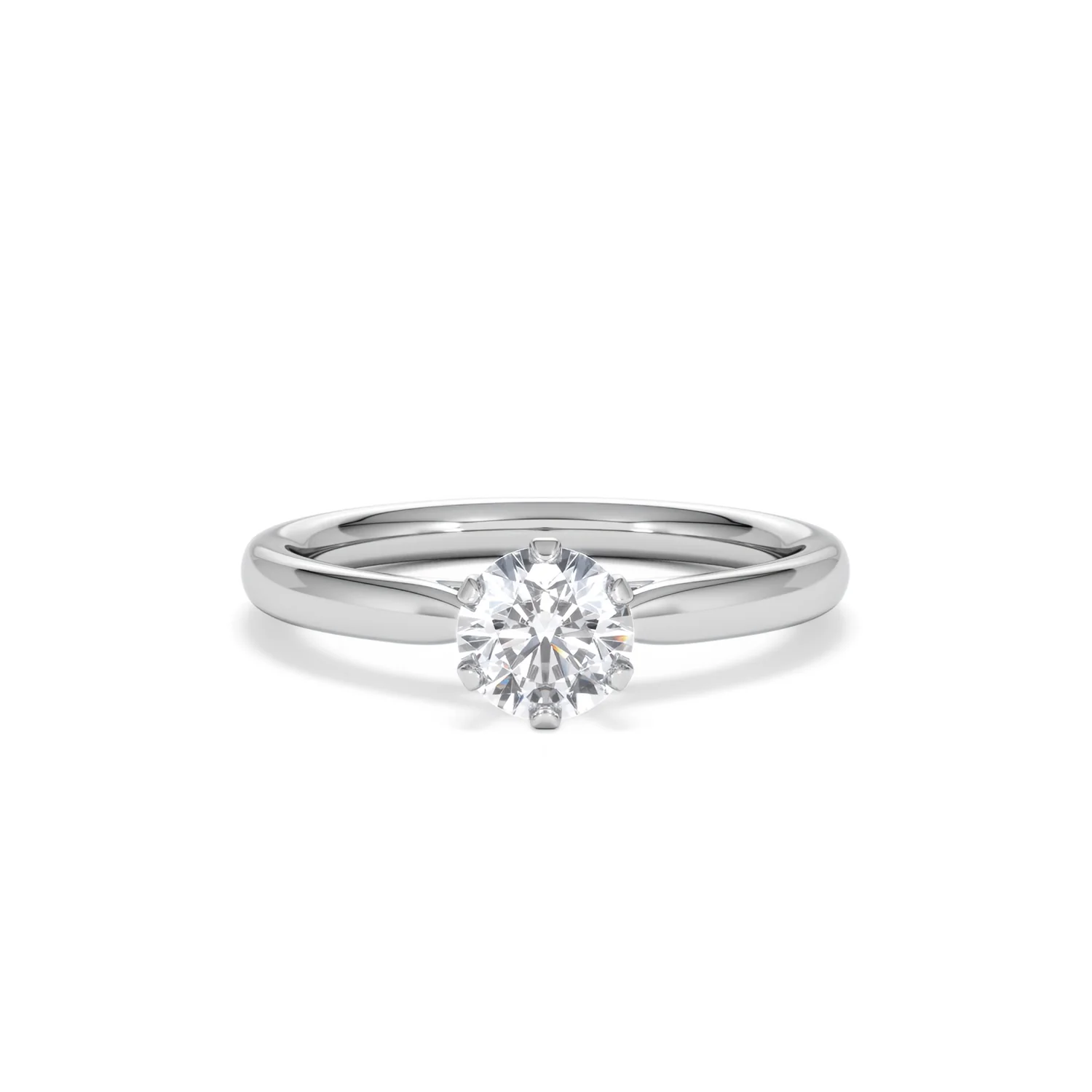 Certified 0.70CT Chloe Low Platinum Engagement Ring G/VS - Image 8